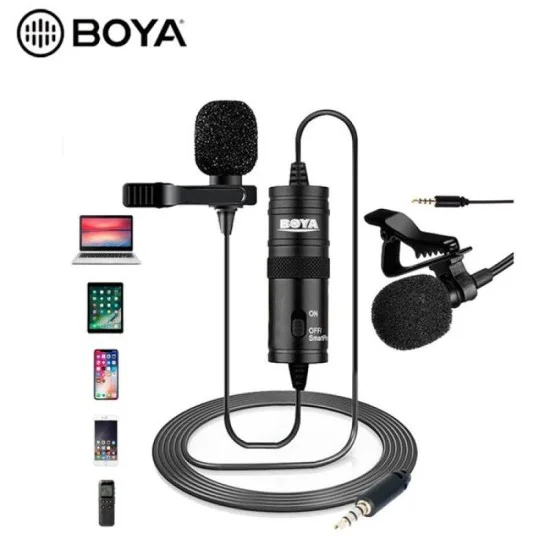 BOYA OMNI Directional Lavalier Microphone - Black